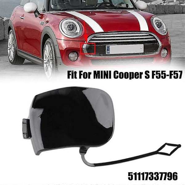 Front Bumper Dragkrok Öga Lock Cover 51117337796 Passar för MINI F55 F56 F57 S Hatchback 2018 2017 2016