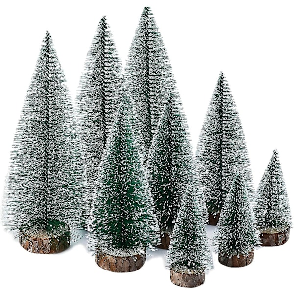 9 Pieces Of Mini Christmas Tree Green, Miniature Artificial Christmas Tree, Miniature Artificial Christmas Tree