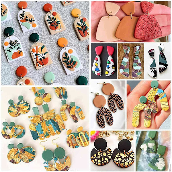 121 Dele Leret Polymer Clay Sæt Rustfrit Stål DIY Øreringe Form Nye Form Smykker Cutter