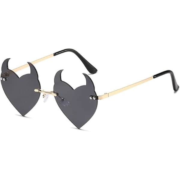 Retro Fashion Fun Festival Sunglasses Metal Frameless Women Men Punk Party Glasses