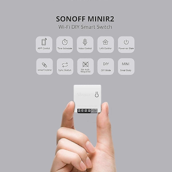 Smart Switch, Mini R2 Smart Wifi 2-vejs Smart Switch, Universelt Modul Til Automationsløsninger I Smart Home Teknologi, 2.4g Wifi, App Kontrol, Suppo