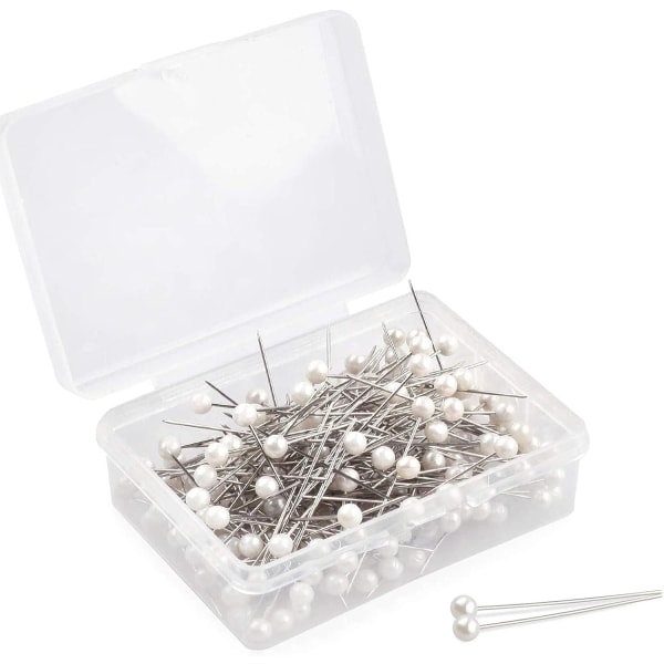 Trykknåler, kartnåler 200 stk 1,5 i Pearlized Ball Head Pins Rette Pins Synåler for DIY-søm