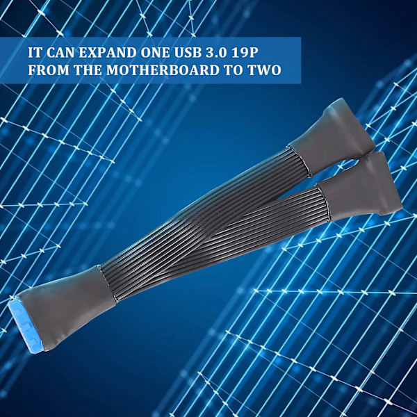 Emolevä USB3.0 19-nastainen 20-nastainen 1-2 virransyöttökaapeli 12CM