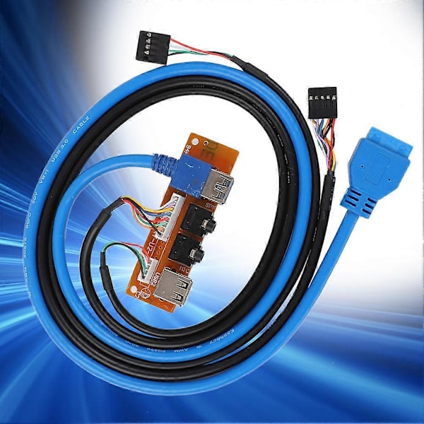 Datorchassi Frontpanel Ljudgränssnitt Panel USB3.0/2.0 med Kabel