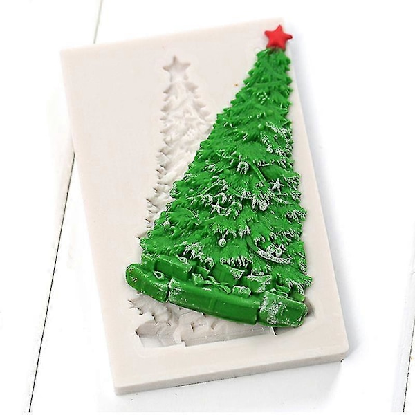 Juletræ Silikon Fondant Form Kage Dekoration Sukker Chokolade Bageform Shytmv