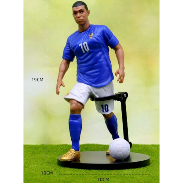 6-delt fodbold actionfigur sæt Fodboldstjerne C. Ronaldo Messi Mbappe Fodboldfan søde legetøj Mbappe A