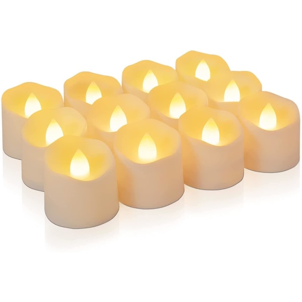 12 kpl Liekittömiä välkkyviä LED-kynttilöitä Kodinsisustus