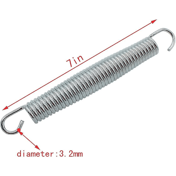 7 tommer Galvaniseret Stål Trampolin Fjedre Trampolin Fjedre Højstyrke Højtrækstyrke Udskiftning (sæt af 12)