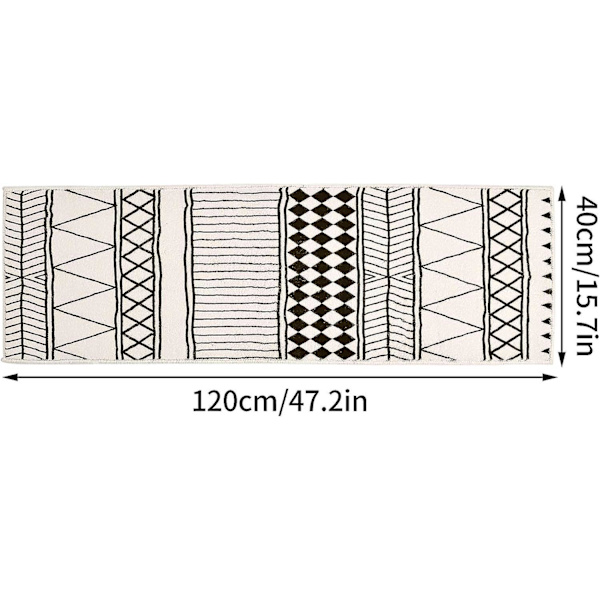Mjuk Tvättad Köksmatta Modern Super Mjuk Badmatta Dammtät Matta för Sovrum Vardagsrum Inomhus Dörrmatta (40x120cm)