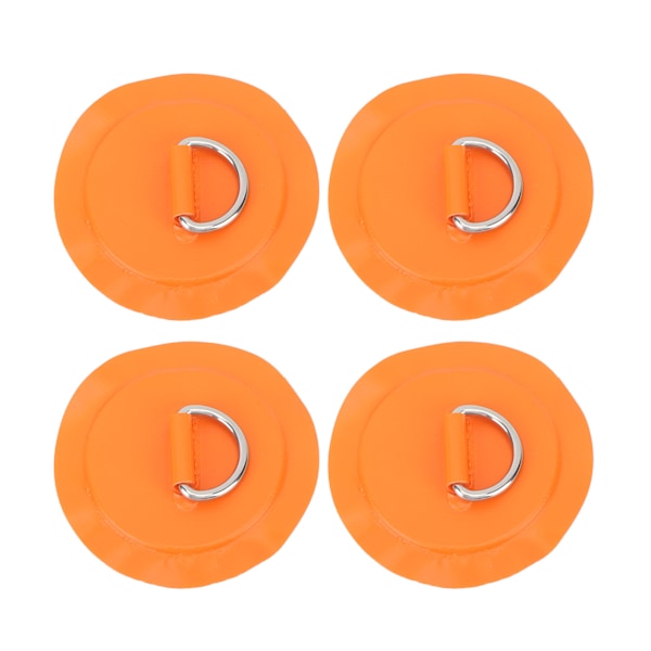 D Ring Patch Round Lightweight D Ring PVC Patch for Inflatable Boat Surfboard Stand Up Paddleboard 4pcs Orange