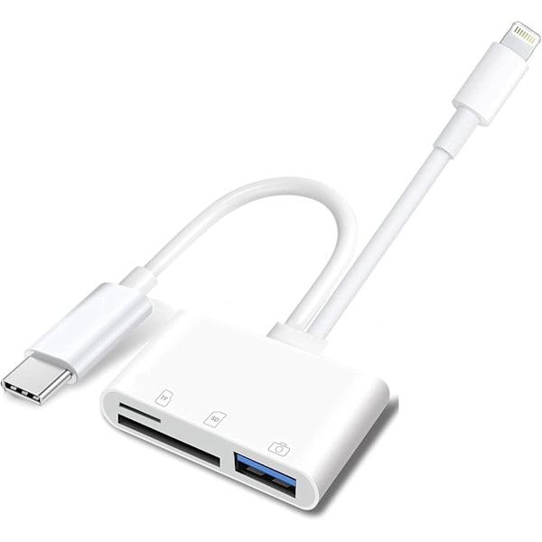 OTG-adapter SD-kort Micro multifunktionell kameraadapter konverteringskortläsare Dual port dual line + otg