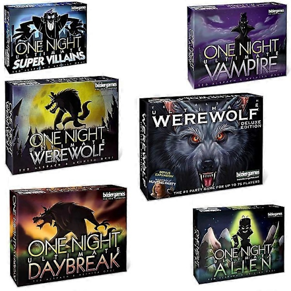 Lautapeli One Night Ultimate Werewolfin englanninkielinen versio Breaking Dawn