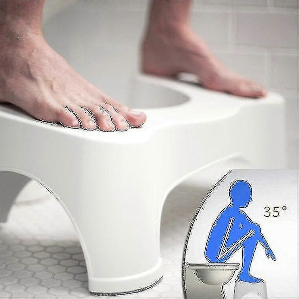 Toalettpall 9 Tum Non-Slip Badrumssteg Pall Lindrar Förstoppning Uppblåsthet | Rättar Kolonet För Snabbare Enklare Lättnad--