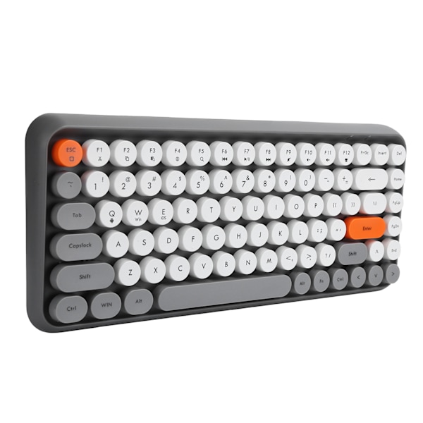 Ajazz trådløst tastatur Bluetooth 84 taster Retro runde taster Gaming kontorartikler 308IGrå