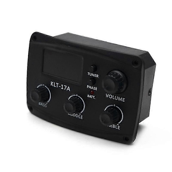 -17A Akustisk Gitarr EQ Förförstärkare, med Digital Procedding Tuner 3-bands EQ Equalizer med Tuner Gitarr