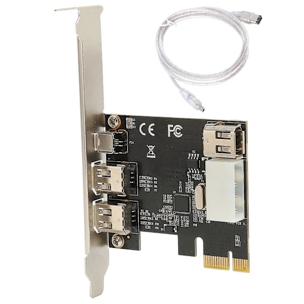 PCIE 1X - 1394A kortti 4 porttia PCIE Firewire 1394A Nopea 2,5 Gt/s kaistanleveys PCIe Firewire-kortti Windows-tietokoneille ja palvelimille