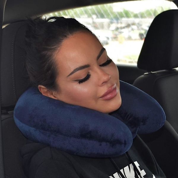 Mjuk Mikrofiber Nackkudde, Nackkudde Flygresor Bärbar Kudde Lunchpaus Sov