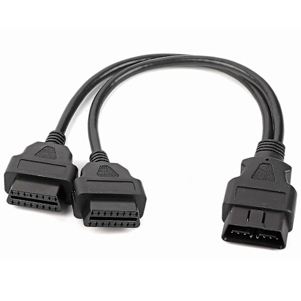 Auton 16-nastainen OBD2 OBDII -uros - kaksi naaras Y-jakaja -sovitin -jatkojohto -diagnostiikkatyökalu
