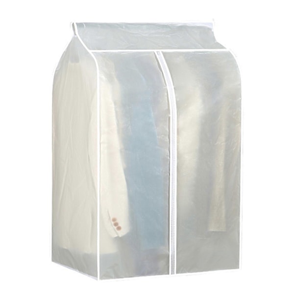 Super Stor Transparent 3D-Dragkedja Kläd Dammskydd Garderob Förvaringsväska Vattentät Dammsäker Kostym Kappa Skydd 120x100x50cm