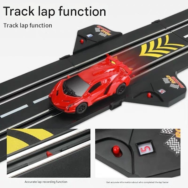 Vägbanespår racing leksak för barn dubbel stor bana 8-10 år gammal pojke elektrisk fjärrstyrd bil
