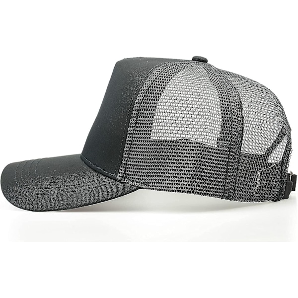 XL Mesh Trucker Hat for Stort Hode - Herre Baseball Caps med Høy Krone, Pustende Dad Hat, Justerbar 60-65 cm Light Gray