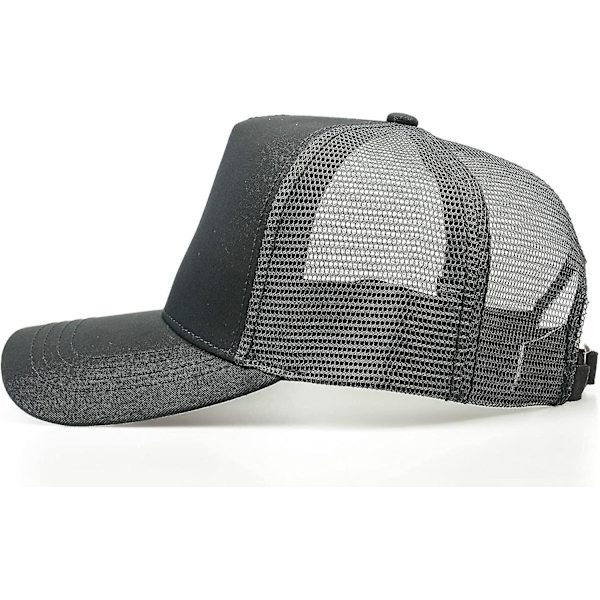XL Mesh Trucker Hat Stor Hætte Til Mænd Høj Krone Baseball Cap Åndbar Dad Hat Justerbar 23,6 - 25,6 Tommer Light Gray