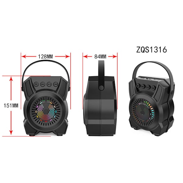 Kannettava Mini Bt-kaiutin Bassoilla ja Kahvalla, Tietokoneelle, Tukee Tf/usb