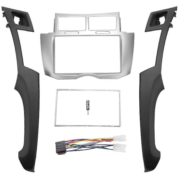 2 Din Bilstereo Ram Trim Kit för Instrumentbrädan för Toyota Yaris Vitz Platz 2005-2011 DVD-spelare Installationsram Fascia