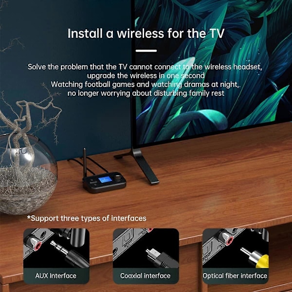 Bluetooth-sändare/mottagare 6-i-1 med AptX HD
