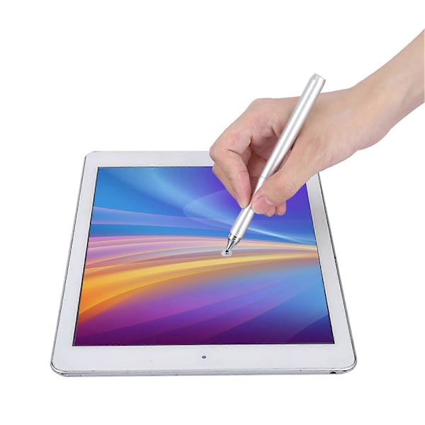 Mjuk Disc Touch Stylus Touch Pen Hög Känslighet Repskyddande Telefon Tablet Touch Pen (Silver)