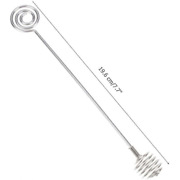 2 stk. 304 Rustfrit Stål Honningpind Dippe Skeer Rørstang Swizzle Gave