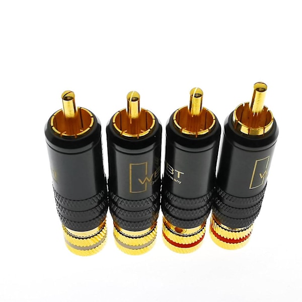 WBT-0144 kultapinnoitettu RCA-liitin RCA-liitäntätyyppinen AV-ääni- ja videoliitin videoliitin