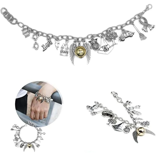 Harry Charm Armband for flickor Magic Potter Halsband Kvast og hatt Harry Smycken Alla hjärtans dag Födelsedagspresenter for kvinner SQBB