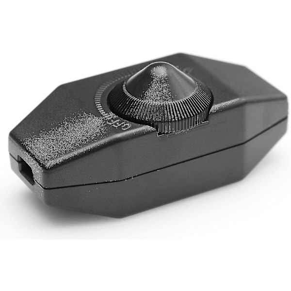 1-60W LED-dimmer Dimmerbar (vriddimmer) LED-dimmer, På/av, 220-230V, CE In-line-brytare, Svart