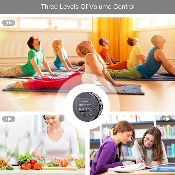 Køkken Timer Stor LED Magnetisk Digital Nedtællings- og Opkørselstimer Visuel Timer Nem for Børn Seniorer Lærere og til Klasseværelse Lektier Madlavning Fitness