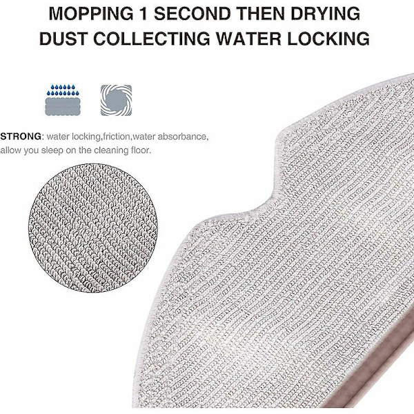 5-pak Rengjøringskluter for Xiaomi Roborock S5 MAX S50 S55 S6 S6 MAXV støvsuger, reservedeler for Xiaomi støvsugere