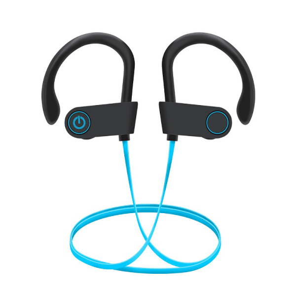 Trådløs musikk binaural stereo in-ear Bluetooth headset U8 hengende hals subwoofer hodetelefoner blue