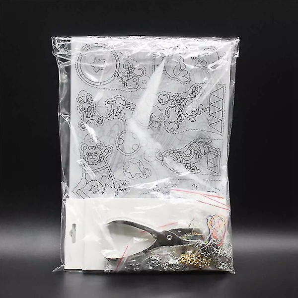 198 stk. Shrinky Art Paper Varme Krympe Ark Plast Kit Hulmaskine Nøgleringe Blyanter Diy Tegning Ar