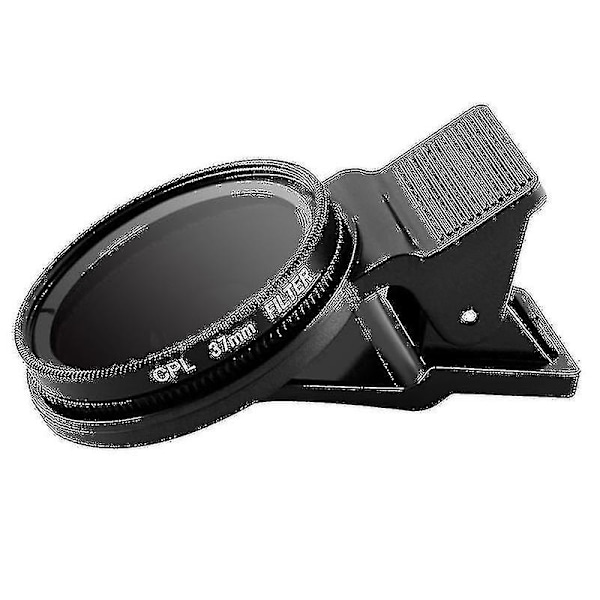 Ultratynd Clip-on CPL Telefonlinse Kamera Cirkulært Polariserende Neutral Densitetsfilter 37mm Linse Kamera Linse (sort)