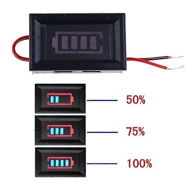 3s 12.6v Lithium Batteri Kapacitetsindikator Voltmeter Modul Blå Skærm Shytmv