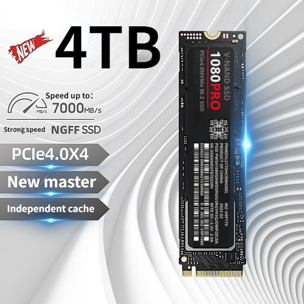 Datamaskin innebygd 1080PRO M.2 SSD-stasjon 1TB2TB 4TB PCIe 4.0NVMe 4TB Single port