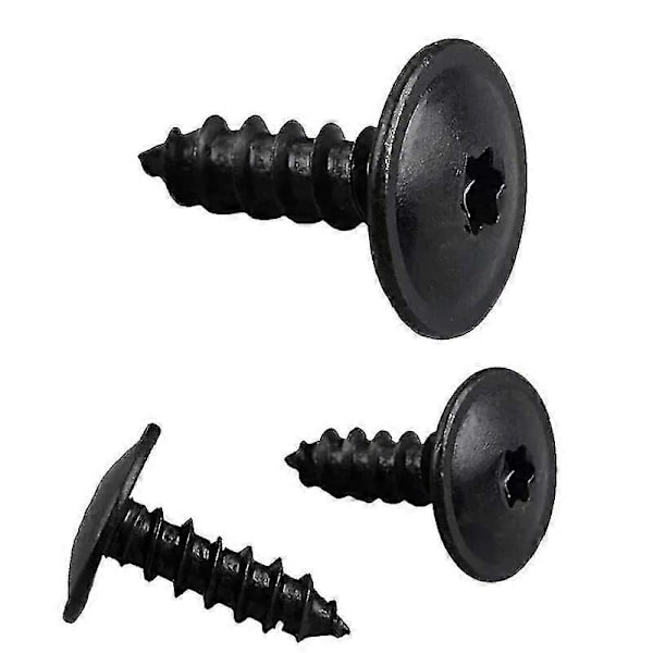 30/50 kpl Auton Ovipaneelin Ruuvit Nippa Ovipaneelin Naula Musta Torx Ruuvi Auton Moottorin Peite Splash Guard Itseporautuvat Ruuvit