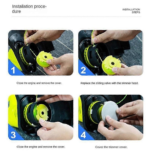 3 Pack Gräsrepp för Gräsklippare RAC143 Gräsklippare Repp Spole