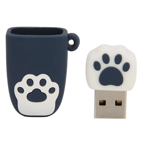 USB2.0 U-disk med kattpåtårtsdesign, bärbar, vibrationsbeständig, för Win och OS X, mörkblå, 128 GB