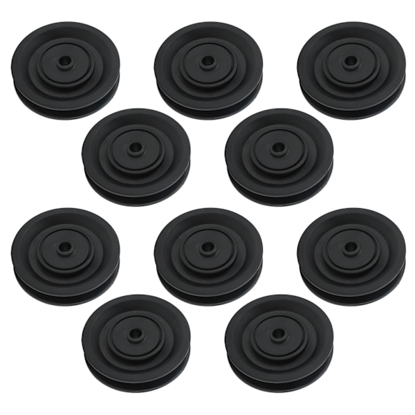 90mm Universal Bearing Pulley Noiseless Stable DIY Nylon Cable Pulley Wheel for Gym Equipment Garage Door Crane 10pcs