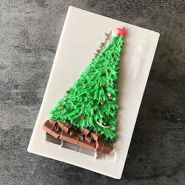 Juletræ Silikon Fondant Form Kage Dekoration Sukker Chokolade Bageform Shytmv