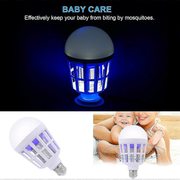 Elektronisk Insekt- og Myggdreperlampe 2 i 1 UV LED