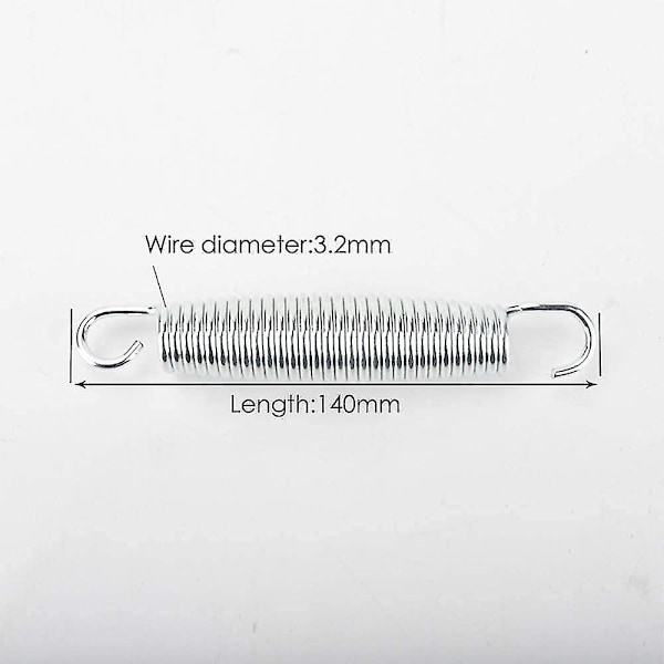 10 stk. Trampolin Fjeder 5,5\" / 6,5\" / 7\" Højstyrke Galvaniseret Stål Udskiftningsfjedre Trampolin Dele 5 stk. Trekant Ring Spænde 1 stk. T-Krog