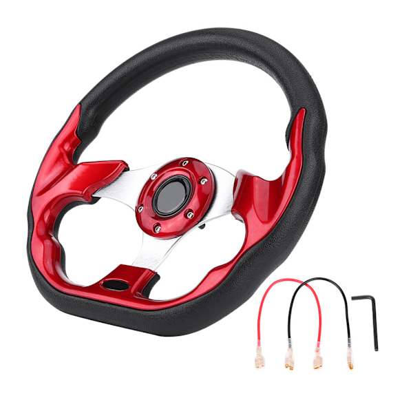 320mm the Latest Carbon Fiber Racing Steer Modification Mini Drifting Steering Wheel (Red）