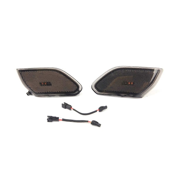 Røkt Svart LED Front Side Marker Lys Blinklys Lampe Rundt Øyenbryn Side Lampe for JL 2018+